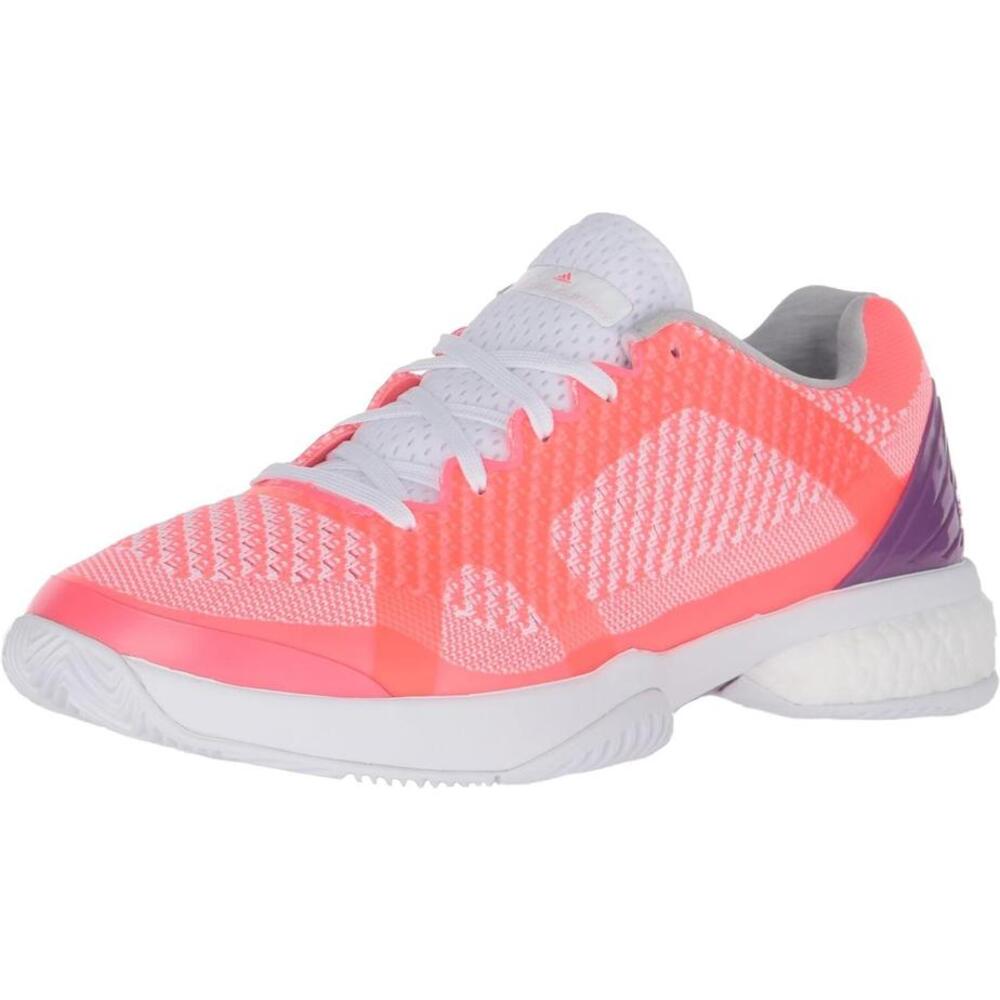 Adidas Womens SMC Barricade Boost 2016 Tennis Sneakers Coral Orange Size 11